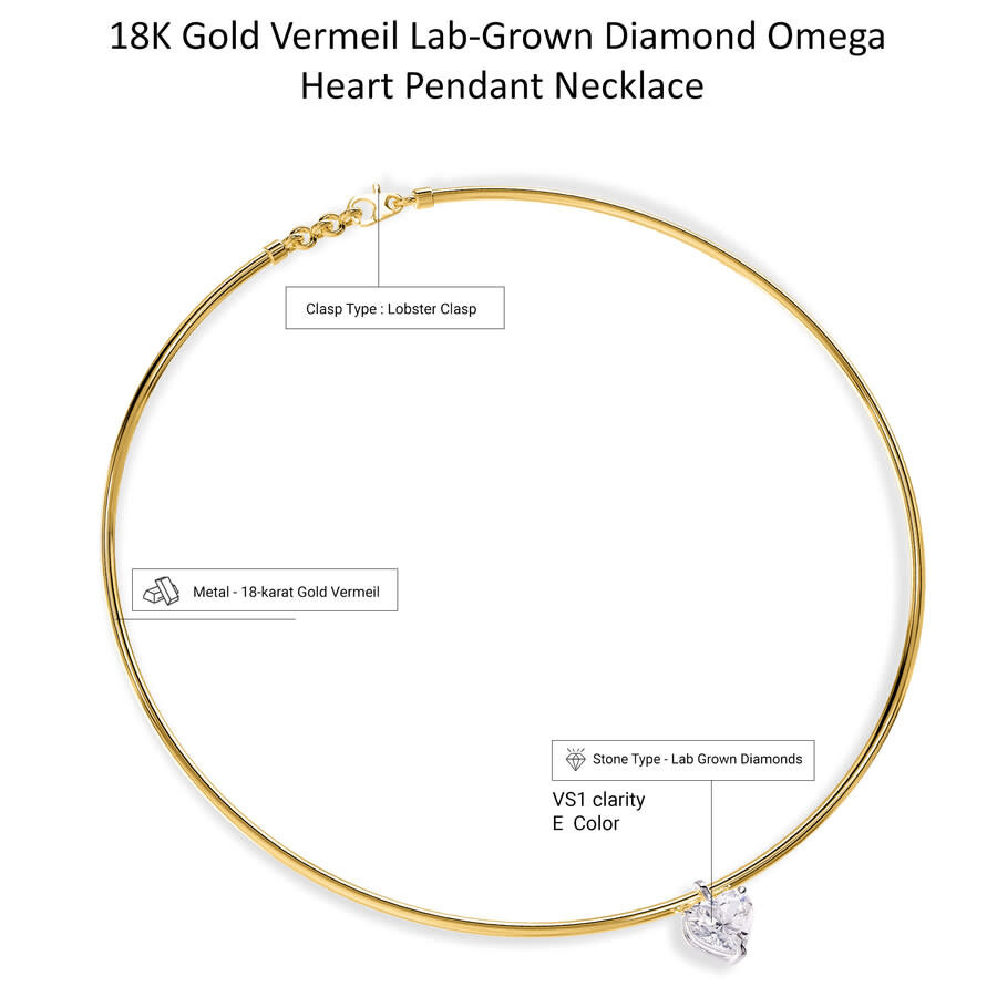 Diamond2Deal - Diamond2Deal 925 Sterling Silver Two-tone 2.25 Ct Heart Shape Lab Grown Diamond Pendant Necklace 18" - 2