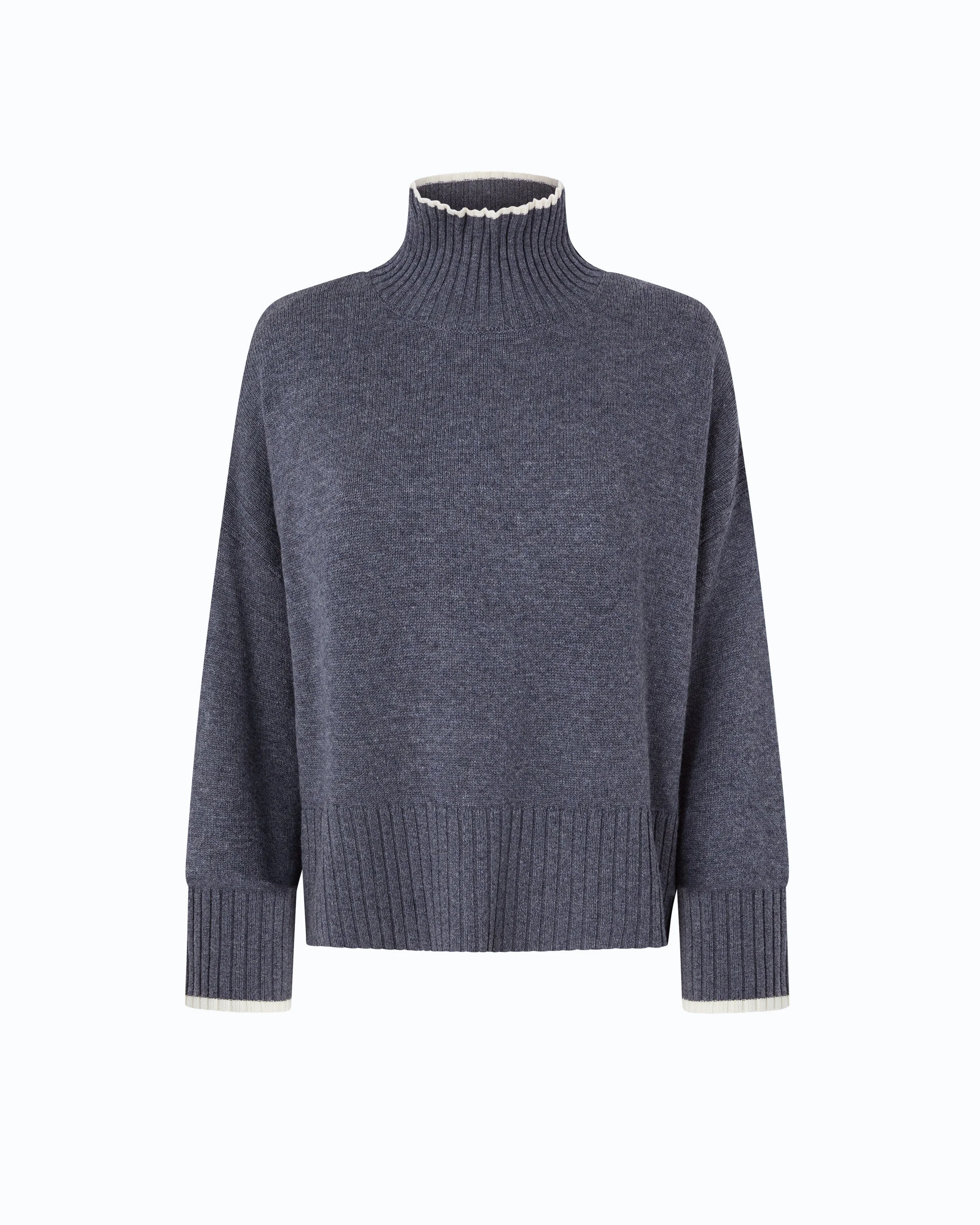WOOL AND CASHMERE TURTLENECK SWEATER - 1