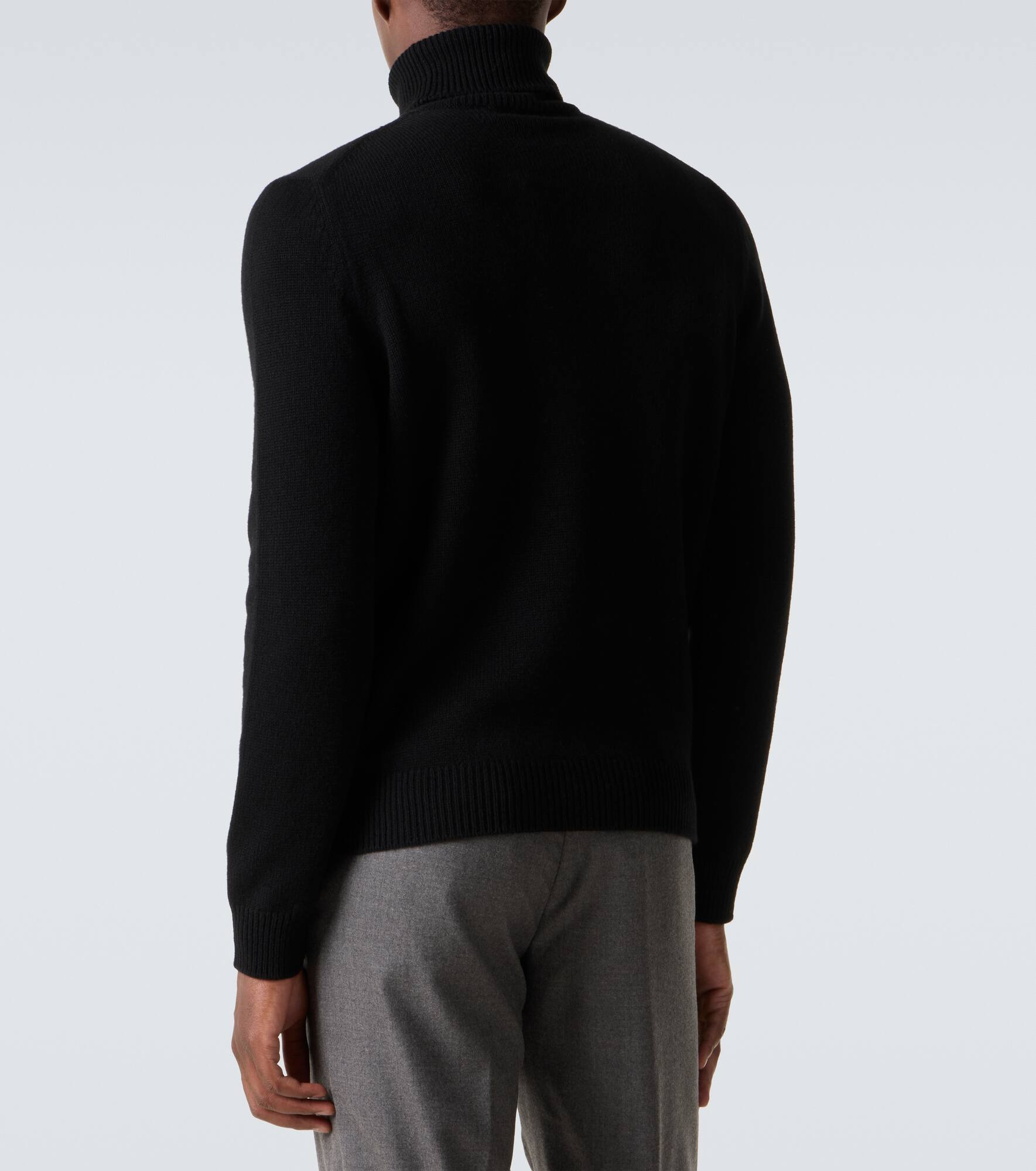 Embroidered cashmere turtleneck sweater - 4
