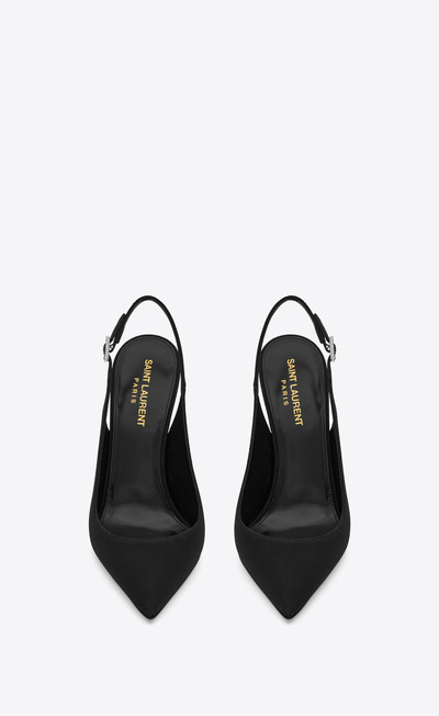 SAINT LAURENT opyum slingback pumps in crepe de chine outlook