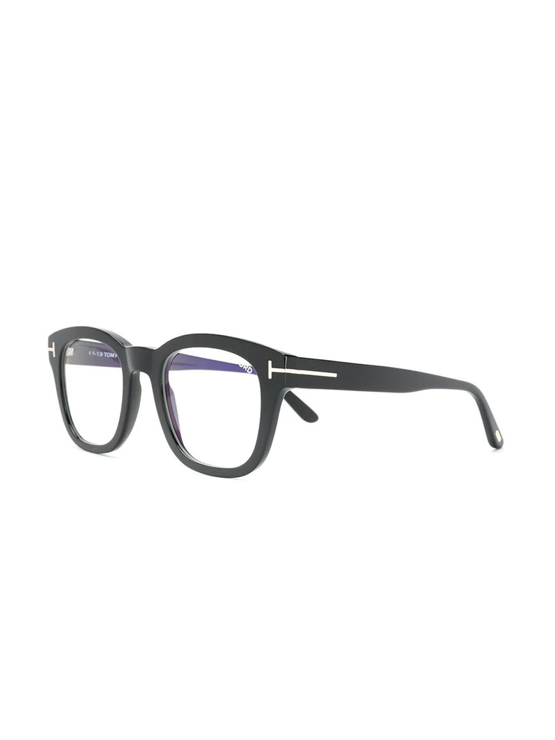 TOM FORD blue block soft square glasses outlook