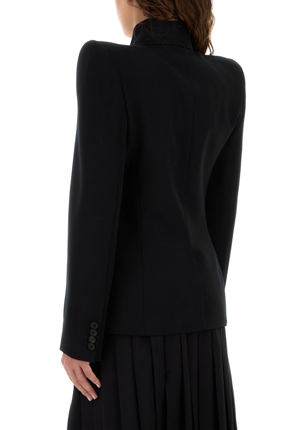 Black wool blazer - 4