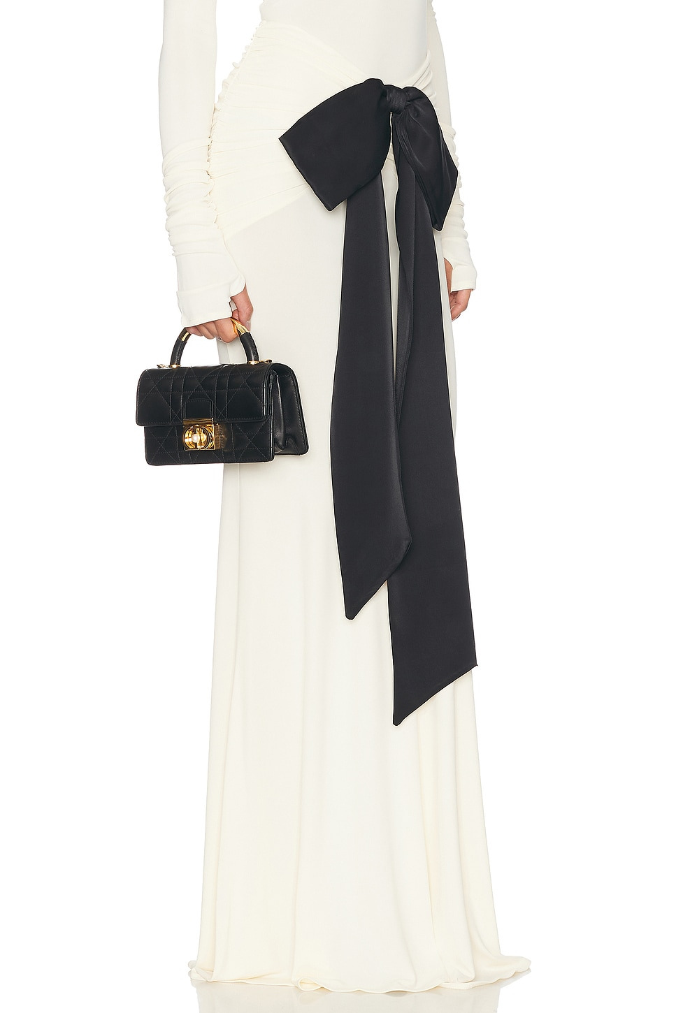 The Althea Jersey Skirt With Bow - 2