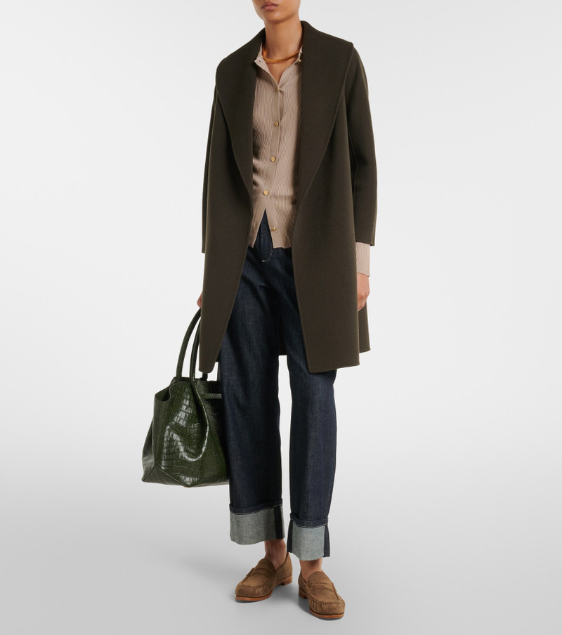 'S Max Mara Virgin wool wrap coat outlook