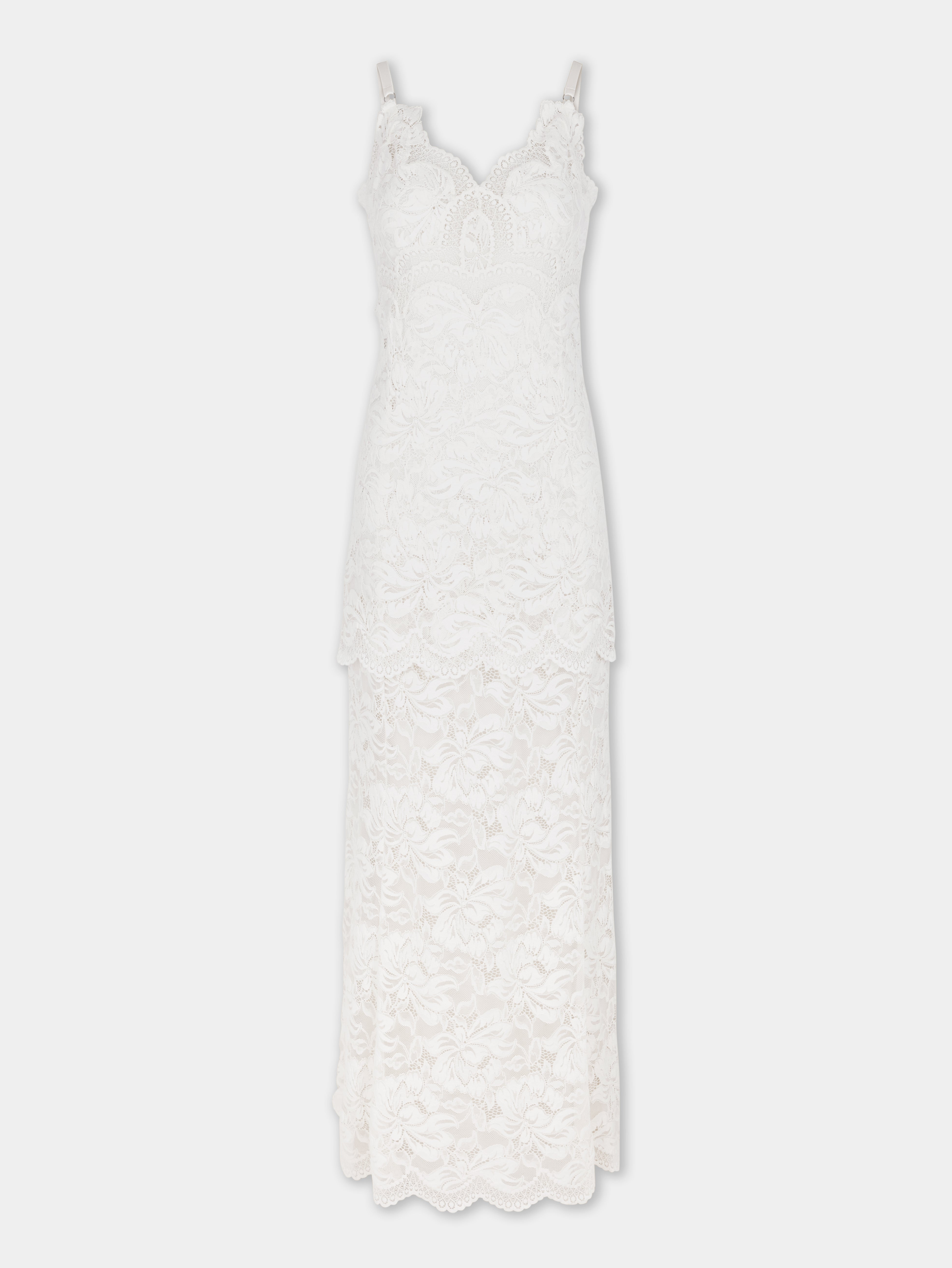 IVORY LONG DRESS IN LACE - 6