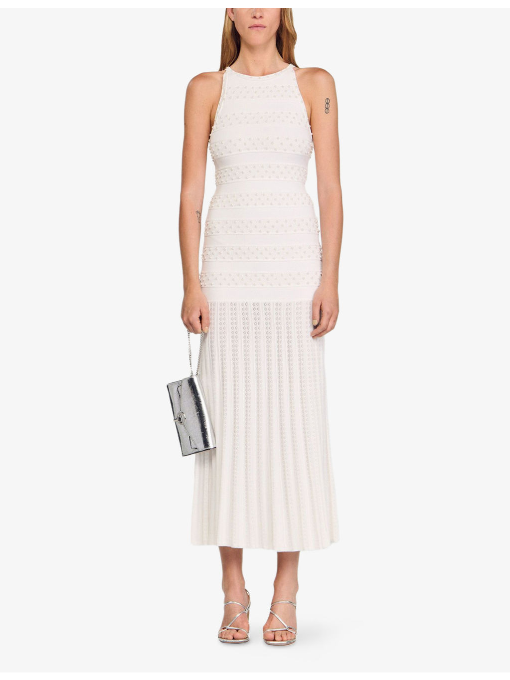 Beaded Sleeveless Woven Maxi Dress - 2