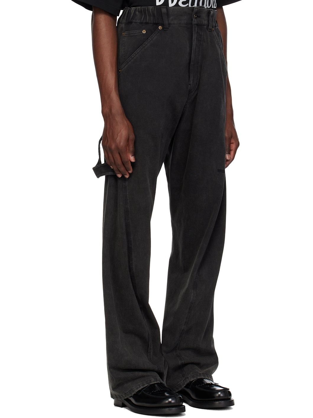 Black Twisted Work Trousers - 2