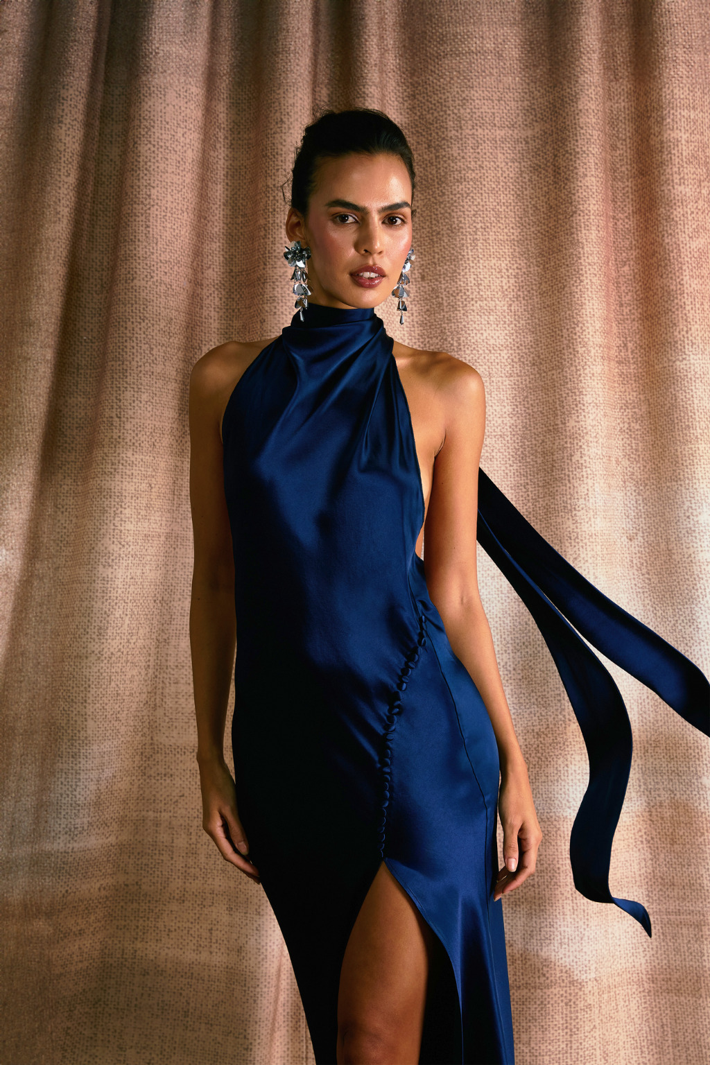 PENELOPE BACKLESS SATIN GOWN - 2
