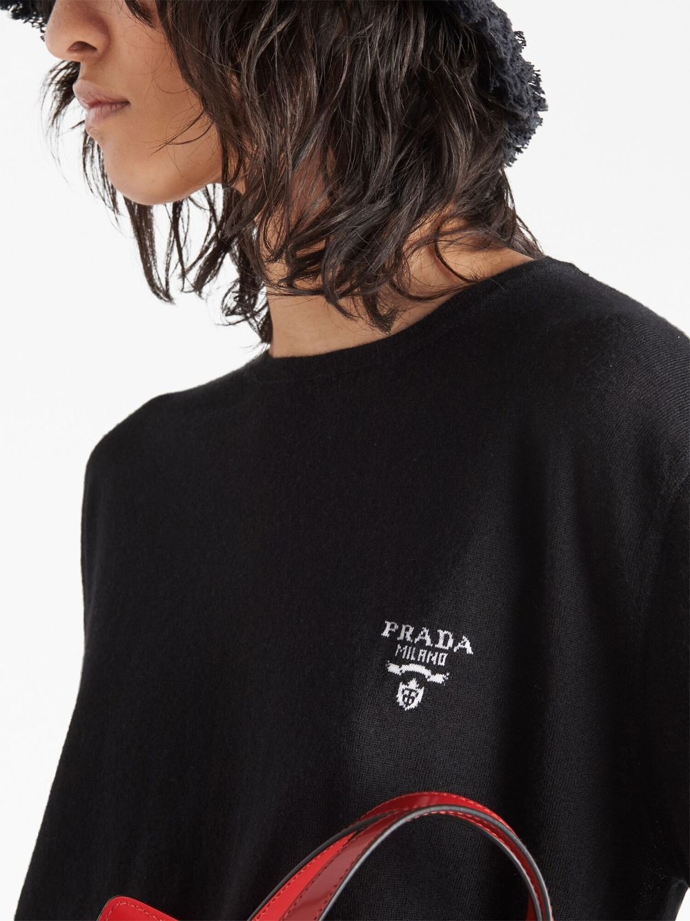 logo-embroidered short-sleeve jumper - 5