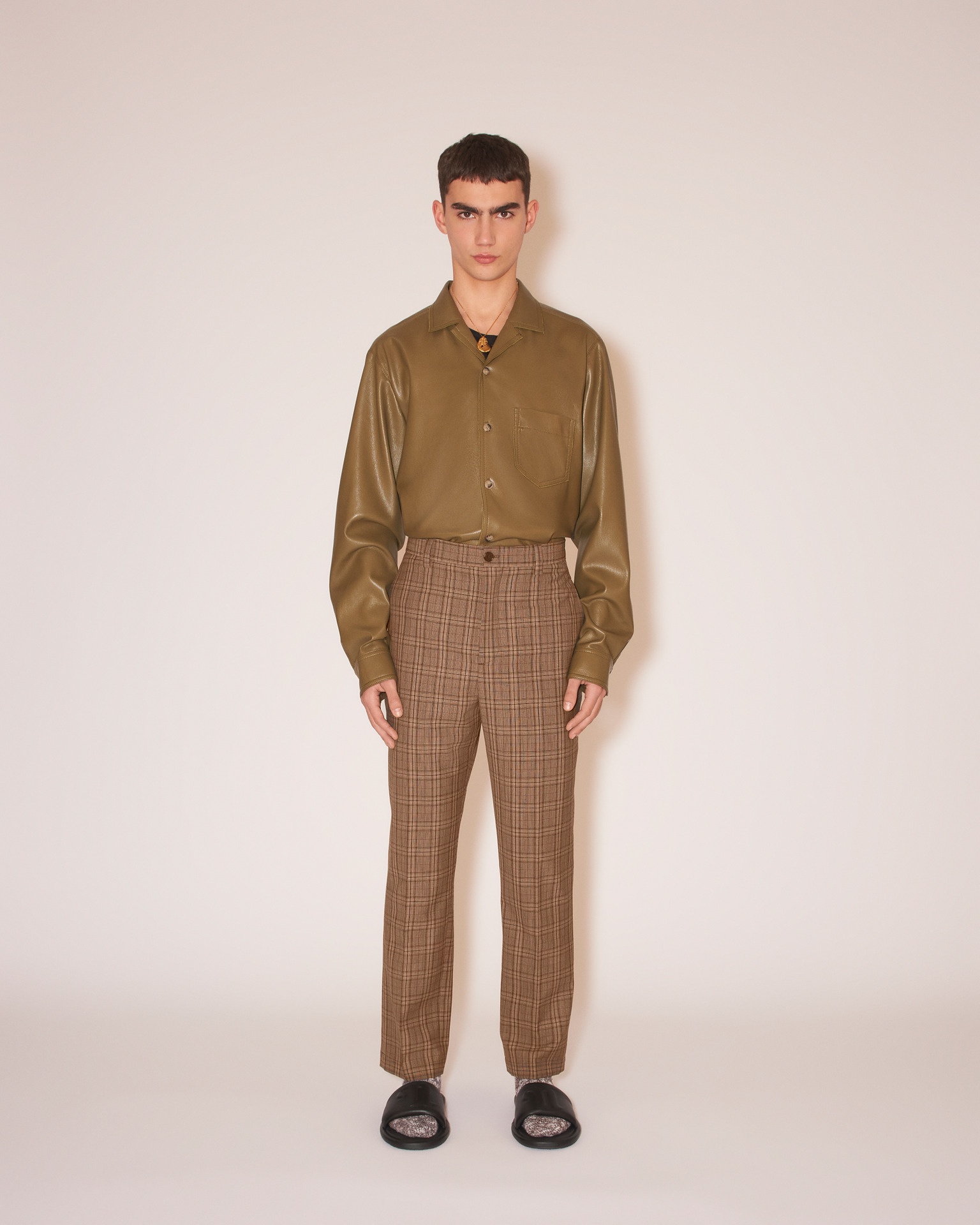RIAN - Summer suiting straight-leg pants - Camel - 2