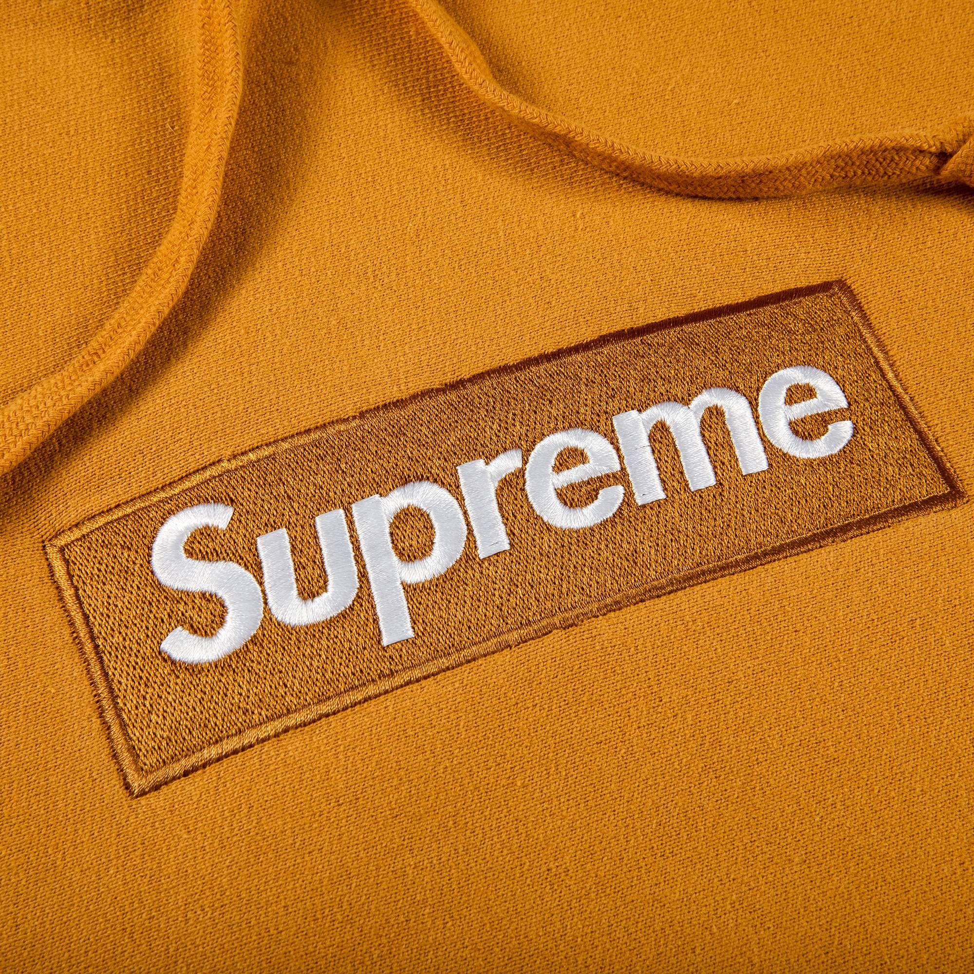 Supreme Box Logo Hooded Sweatshirt 'Light Mustard' - 2