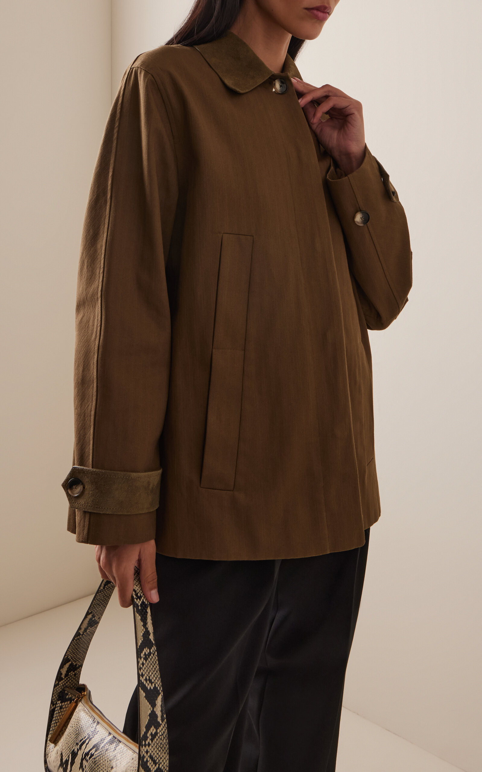 Angela Jacket in Fine Herringbone brown - 3