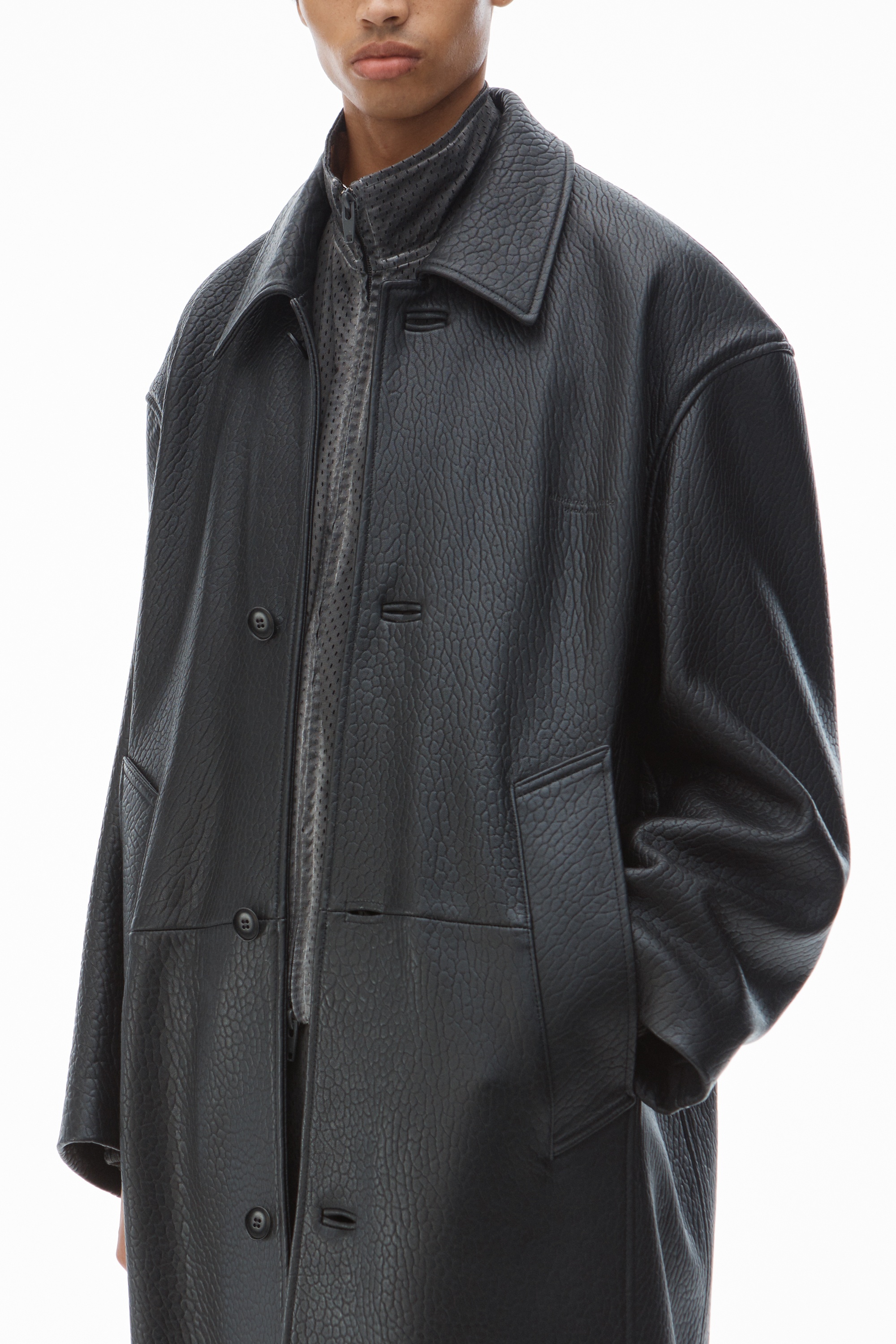 Unisex Coat in Primal Lambskin Leather - 3
