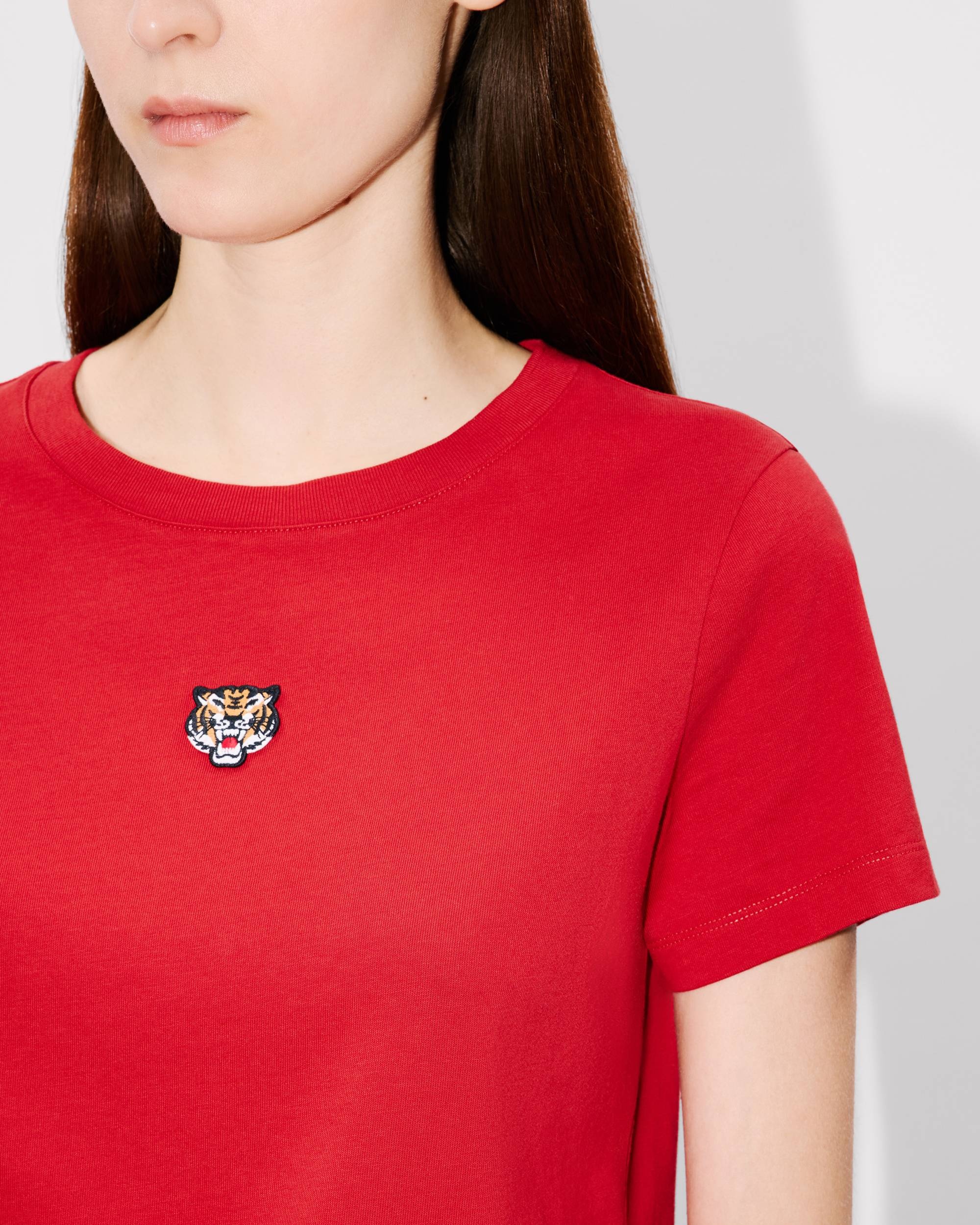 'Lucky Tiger' embroidered classic T-shirt - 6