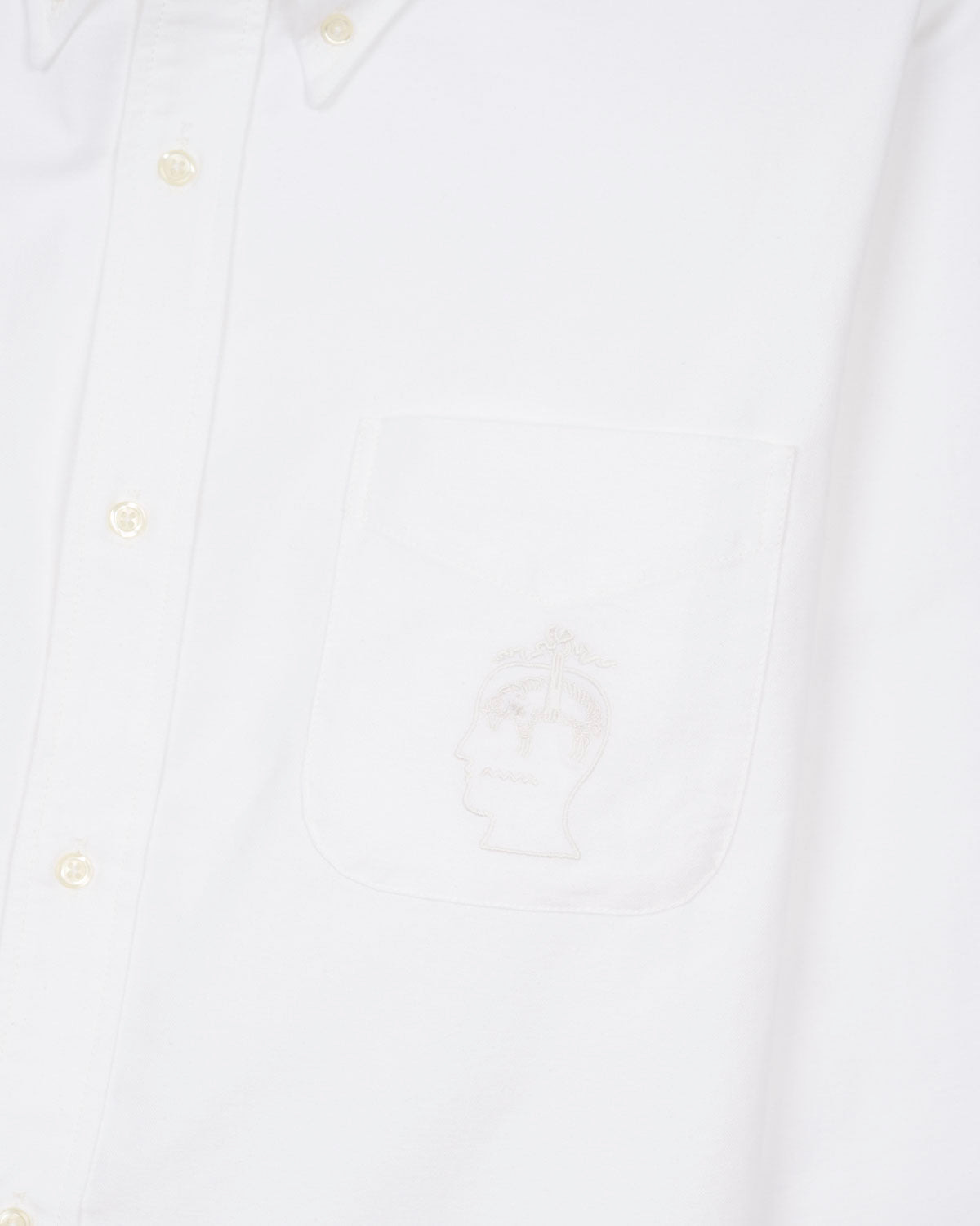 Brooks Brothers California Selvedge Oxford Button Up Shirt - White - 4