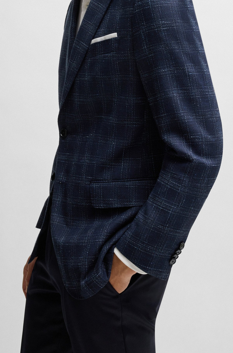 SLIM-FIT SUIT JACKET IN A CHECKED WOOL BLEND 6