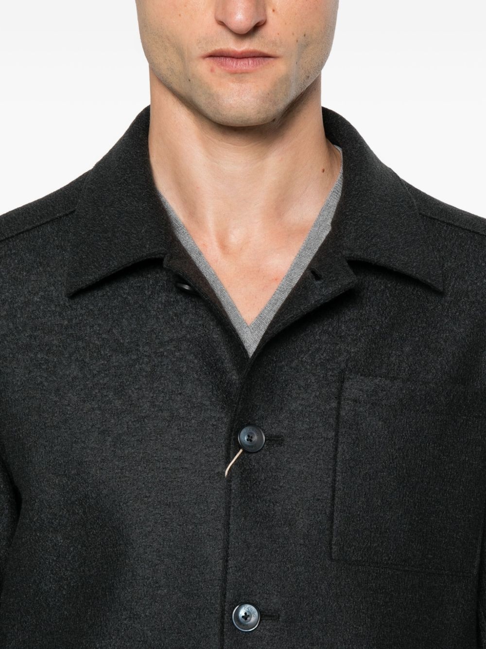 button-fastening patch-pocket jacket - 5