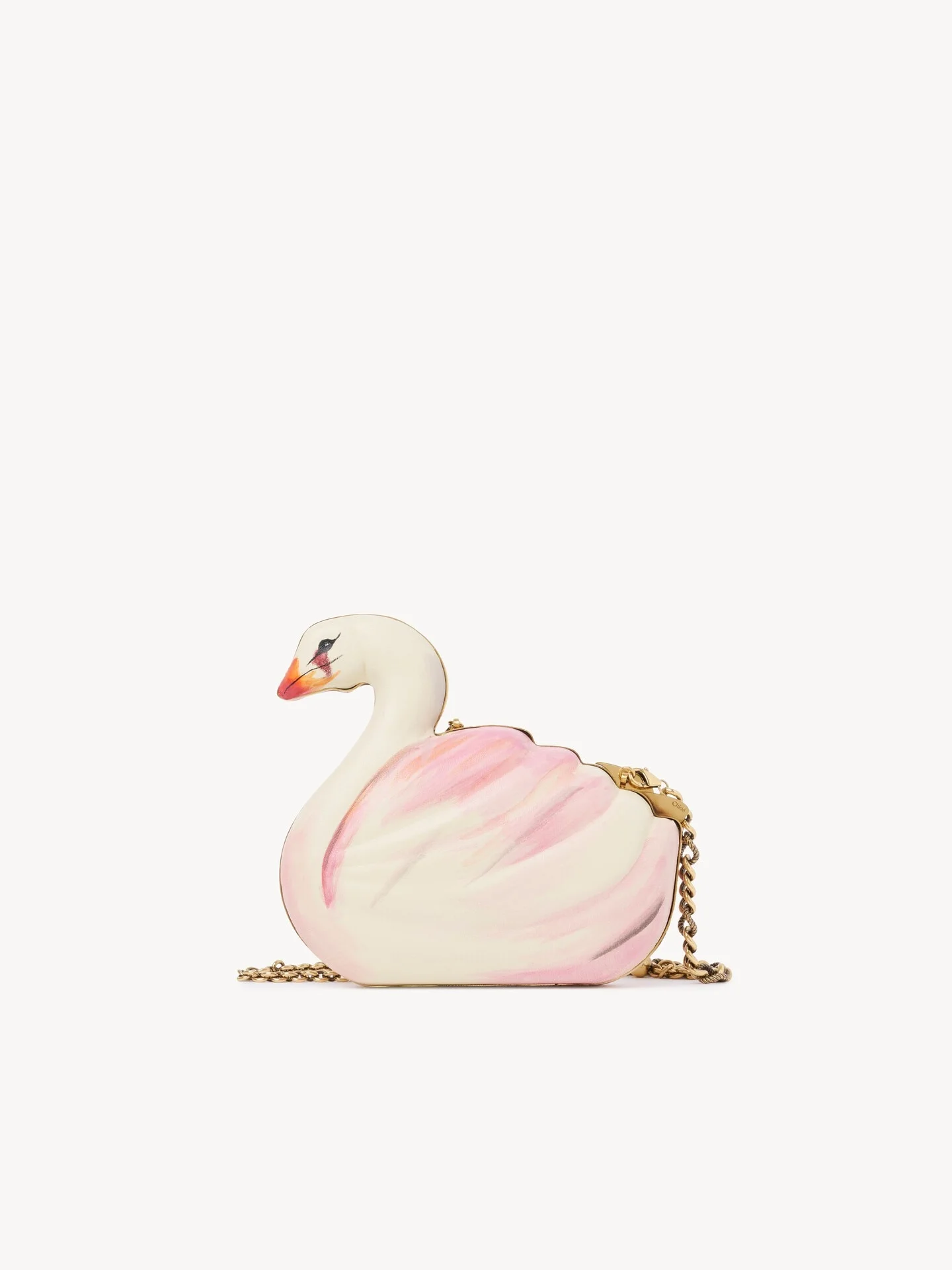CHLOÉ TROPICUS SWAN MINAUDIÈRE IN PRINTED LEATHER - 1