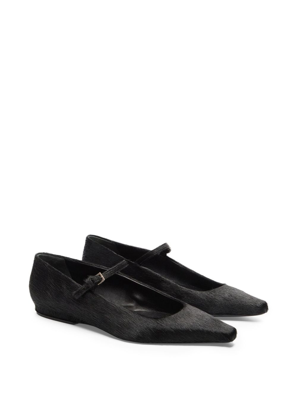 LEONE pony-effect leather mary jane flats - 2