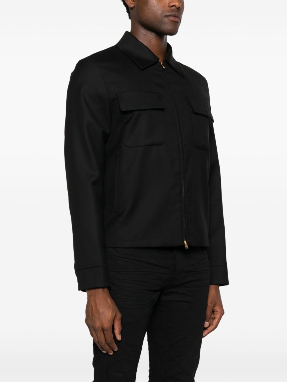 zip-up shirt jacket - 3