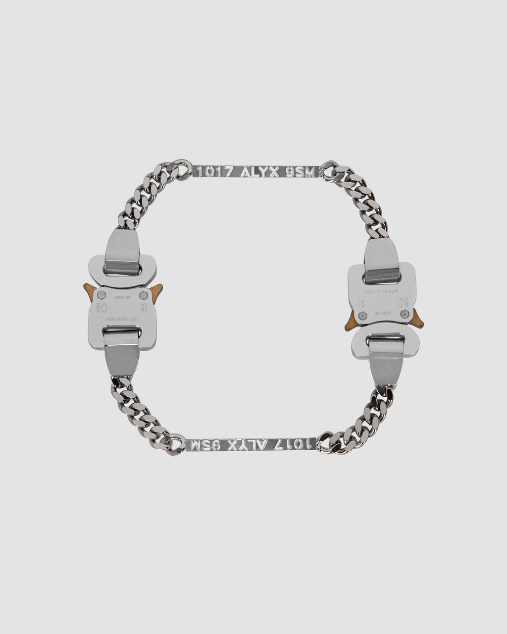 DOUBLE BUCKLE LOGO CHARM NECKLACE - 1