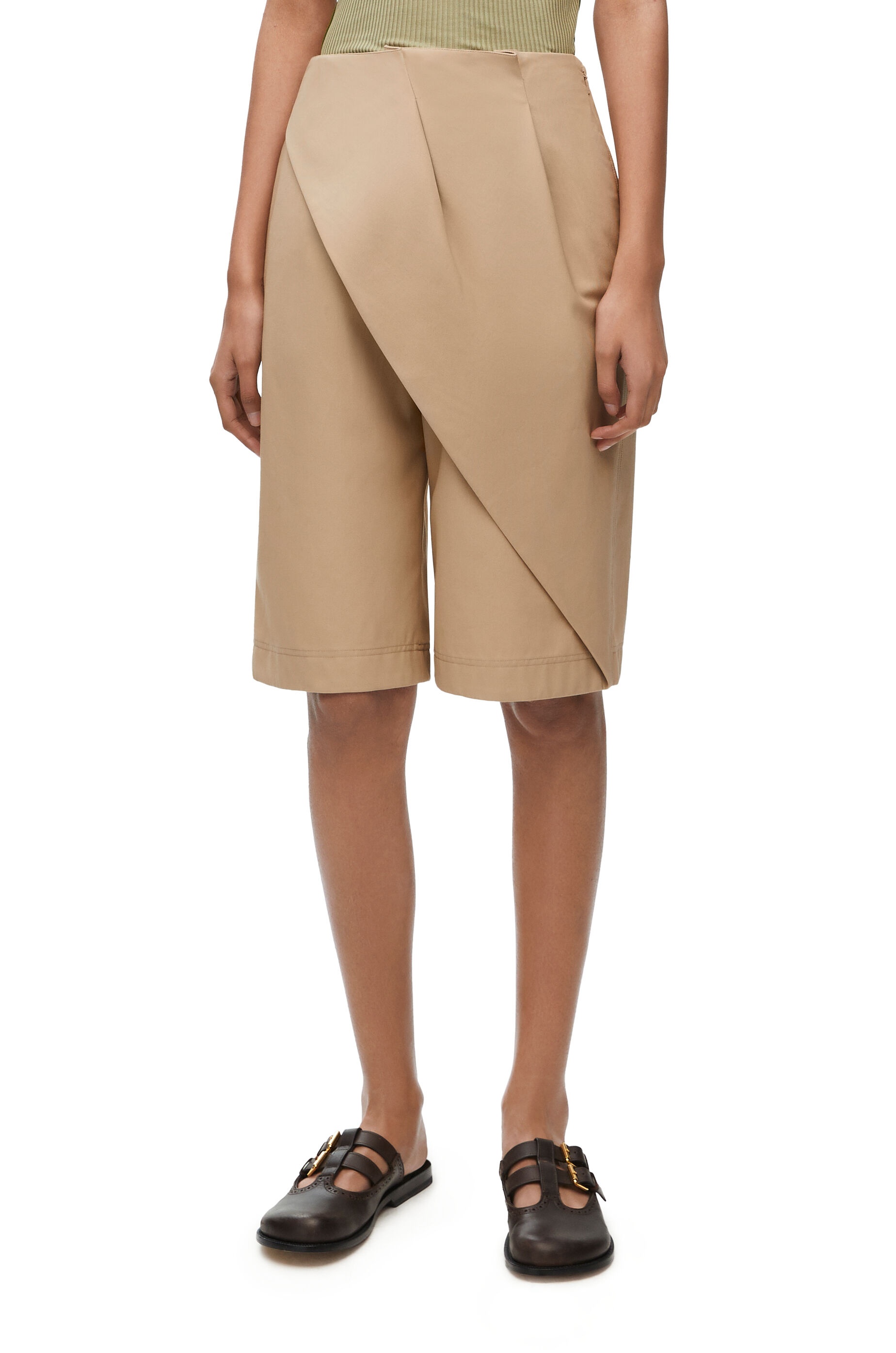 Pleated shorts in cotton - 3