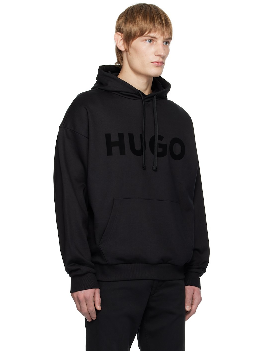 Black Logo Bonded Hoodie - 2