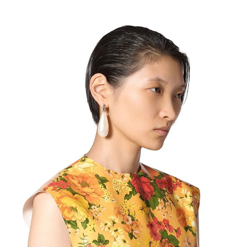 Women's Palazzo Pearl Earrings  in Antique Silver 5