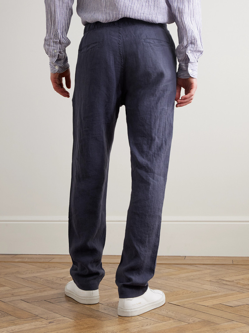 Joggy Straight-Leg Linen Drawstring Trousers 4