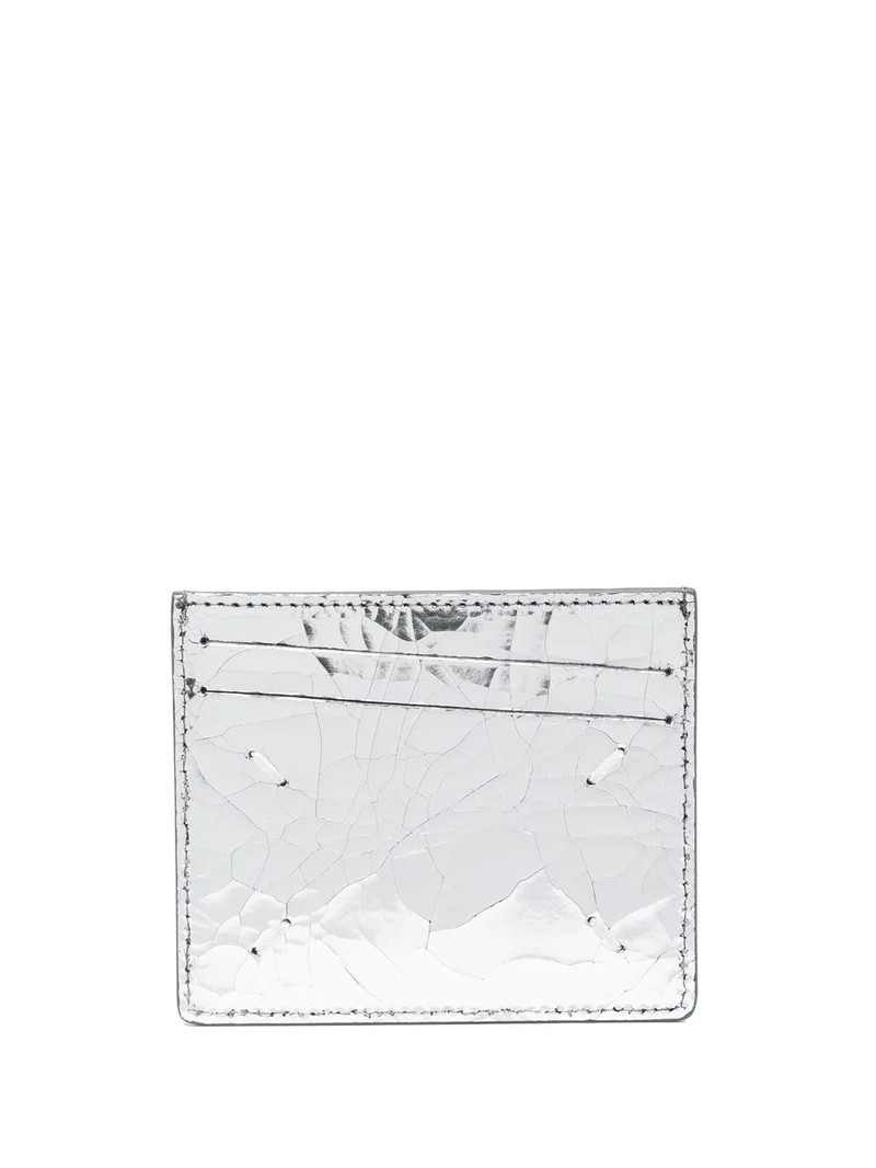 Maison Margiela cracked metallic cardholder outlook