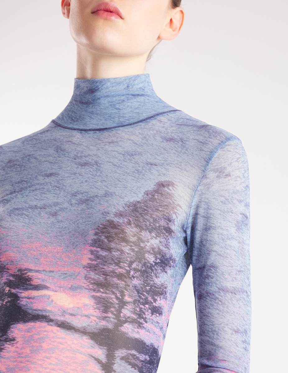 LANDSCAPE MESH HIGH NECK TOP - 4