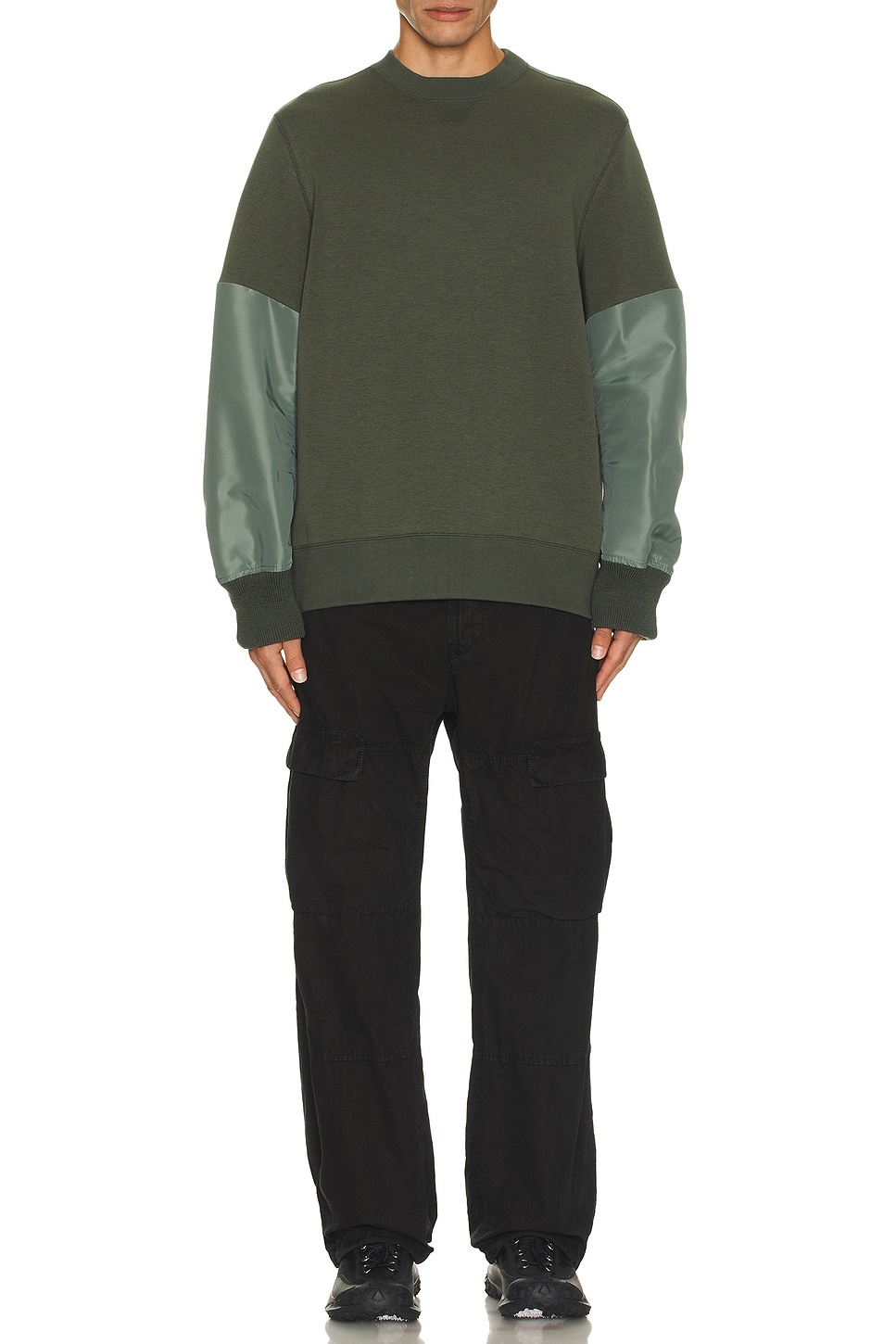 Nylon Twill & Sponge Sweat Pullover - 4