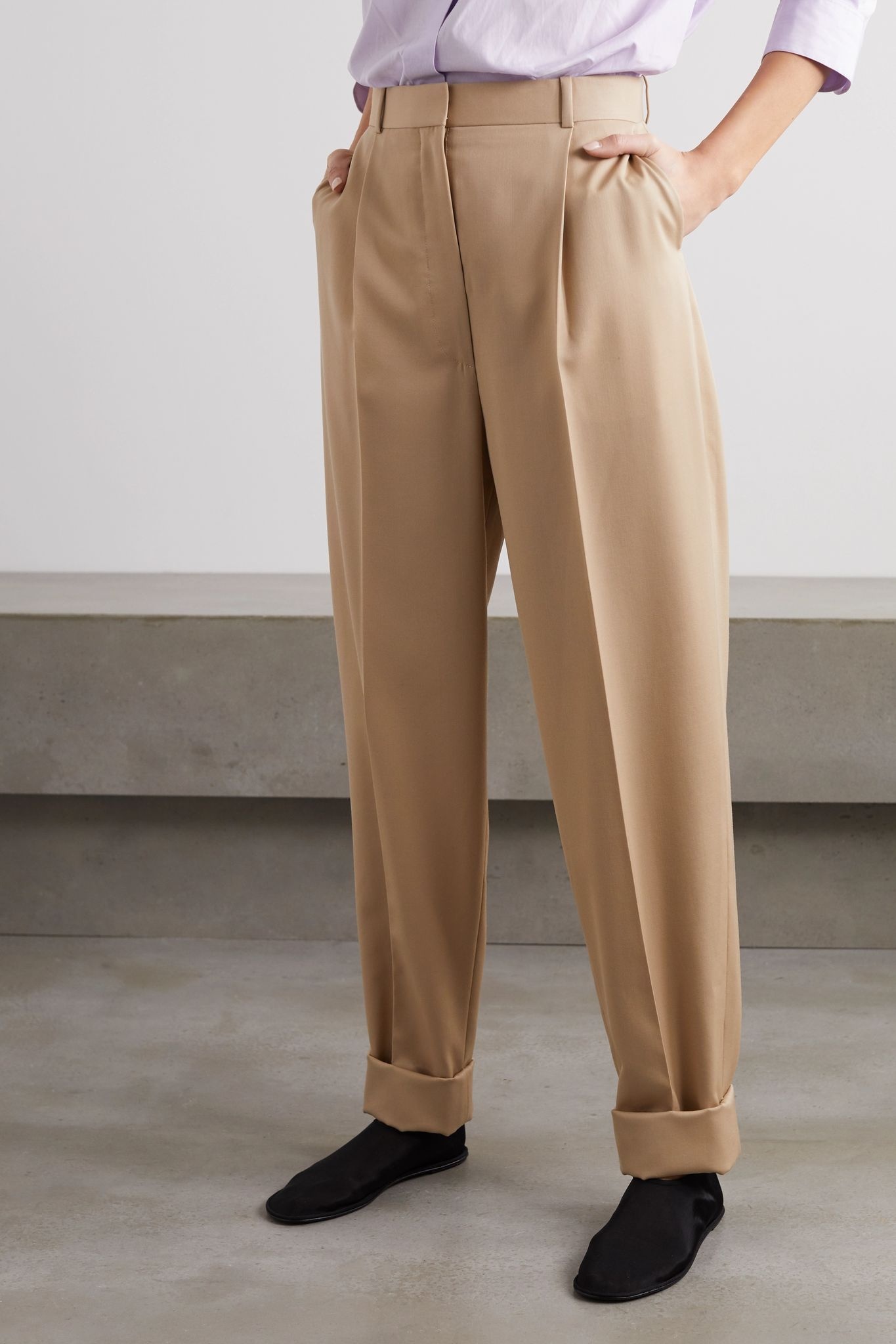 Marta tapered wool-twill pants - 3