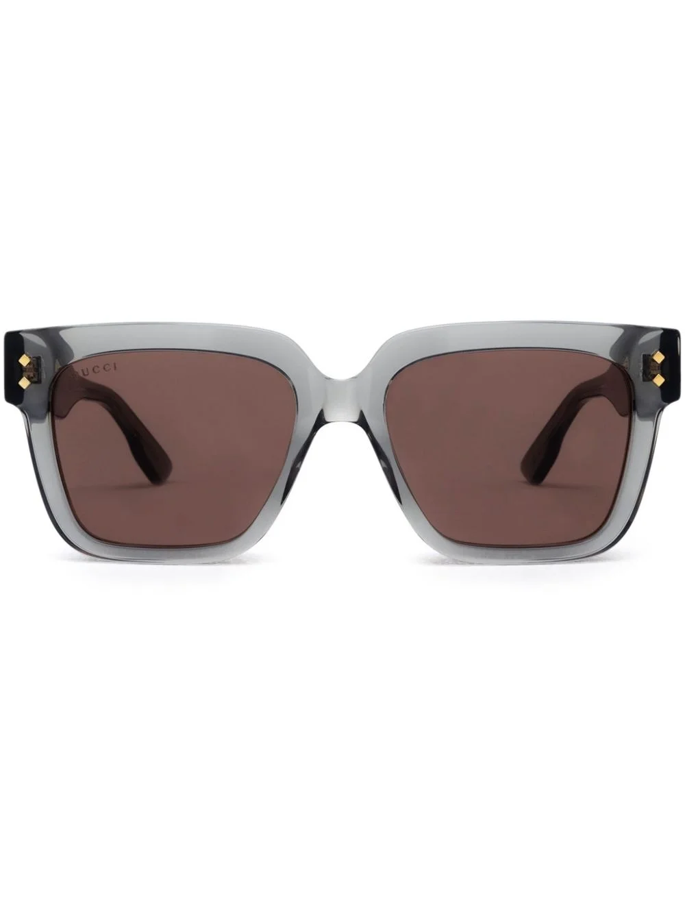 logo-print square-frame sunglasses - 1