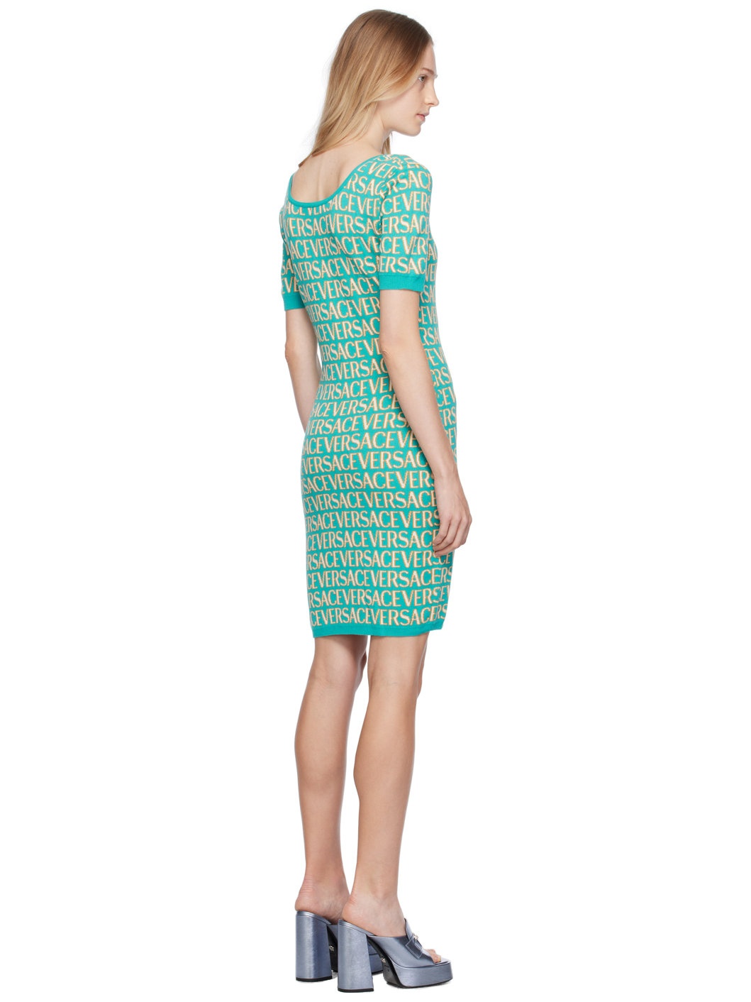 Blue Allover Minidress - 3