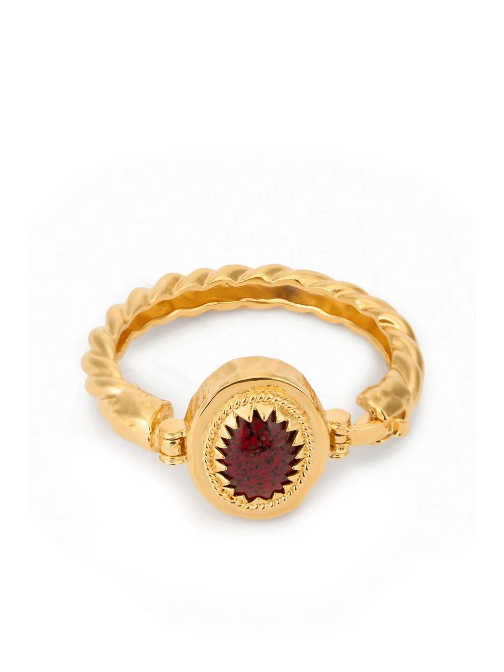 twisted ruby-stone bangle - 1