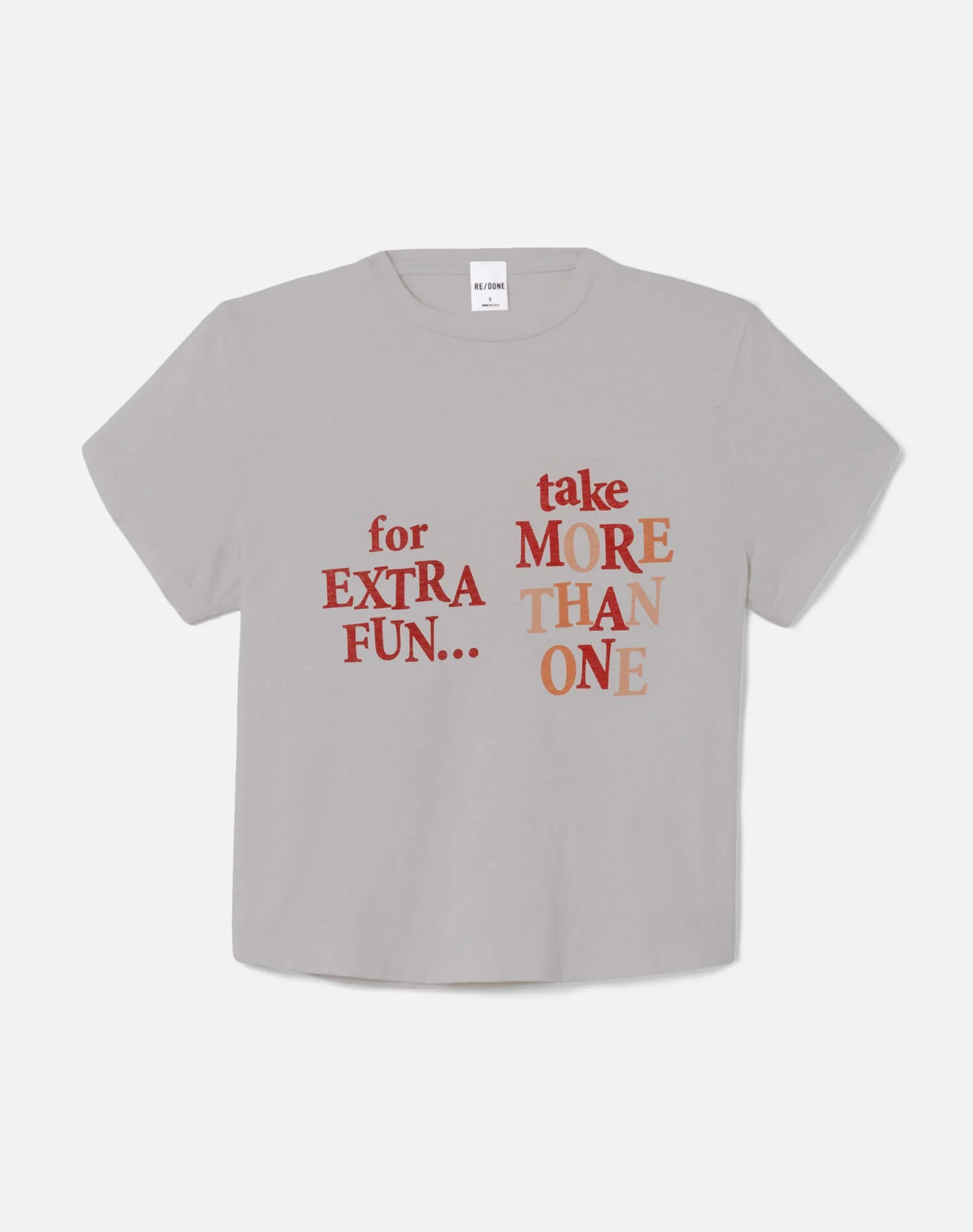1950s Boxy Tee Coke For Fun - Heather Grey - 1