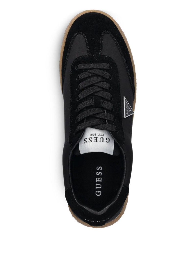 logo-plaque suede sneakers 3