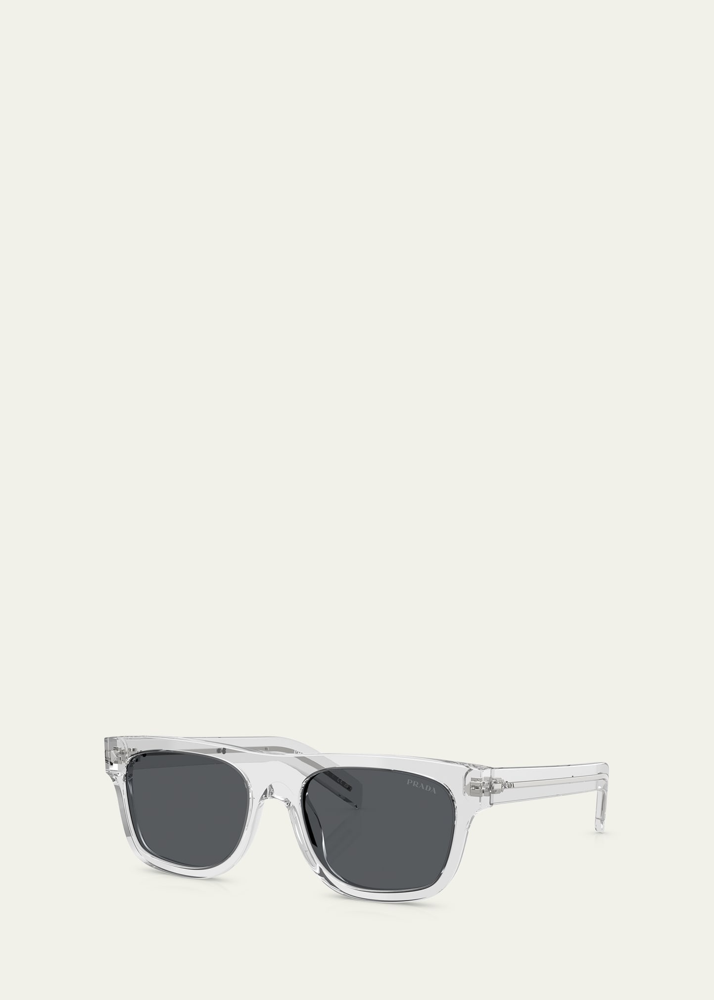 Men's 0PR B12SF Metal and Plastic Square Sunglasses - 2