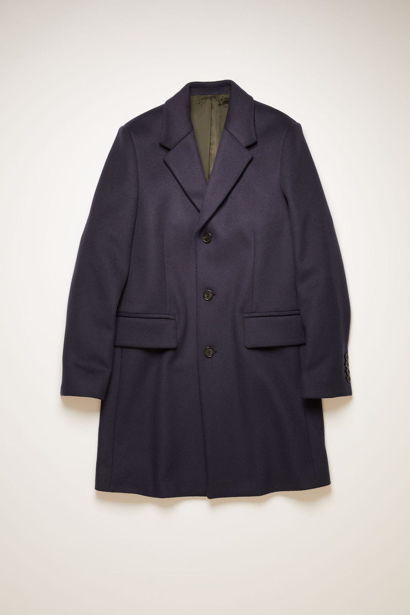 Wool-blend coat navy blue 1