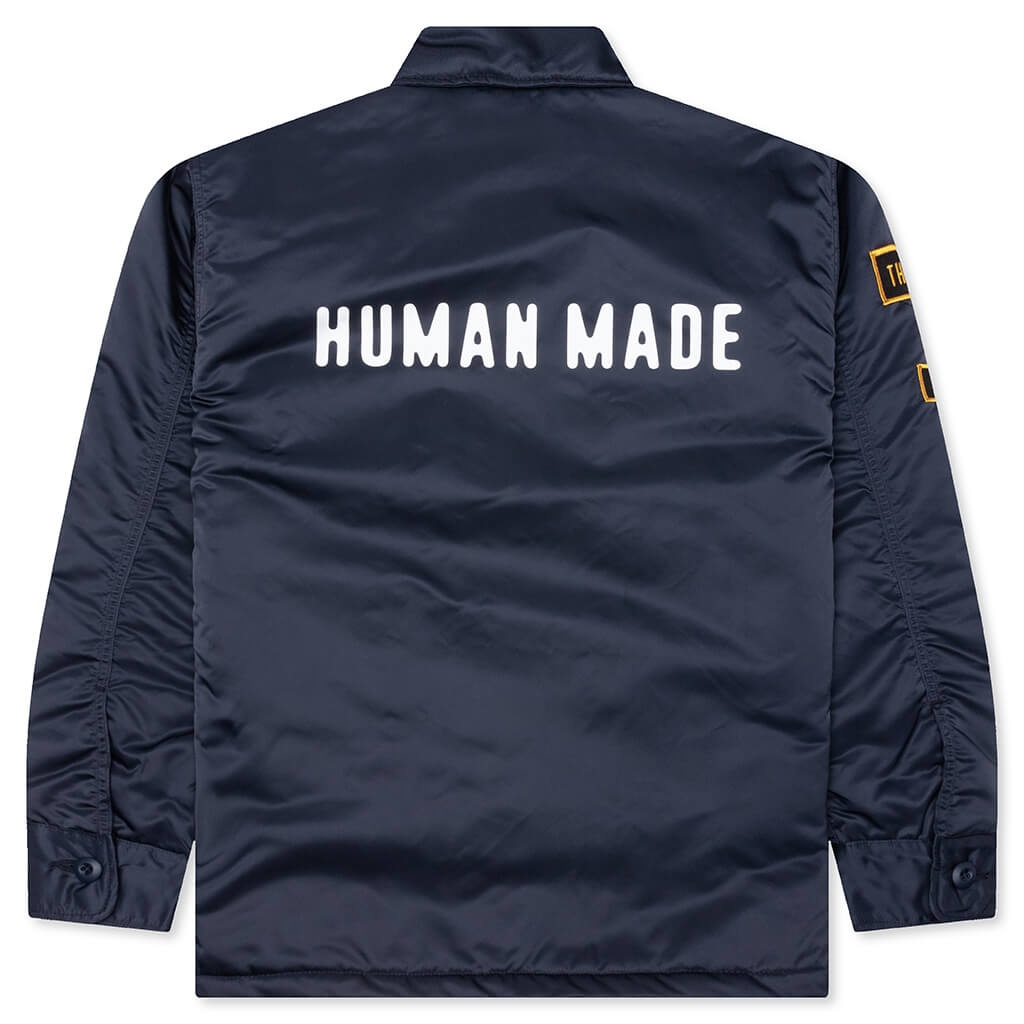 Human Made wool shirt Wool Cpo navy blue color HM26SH008 at