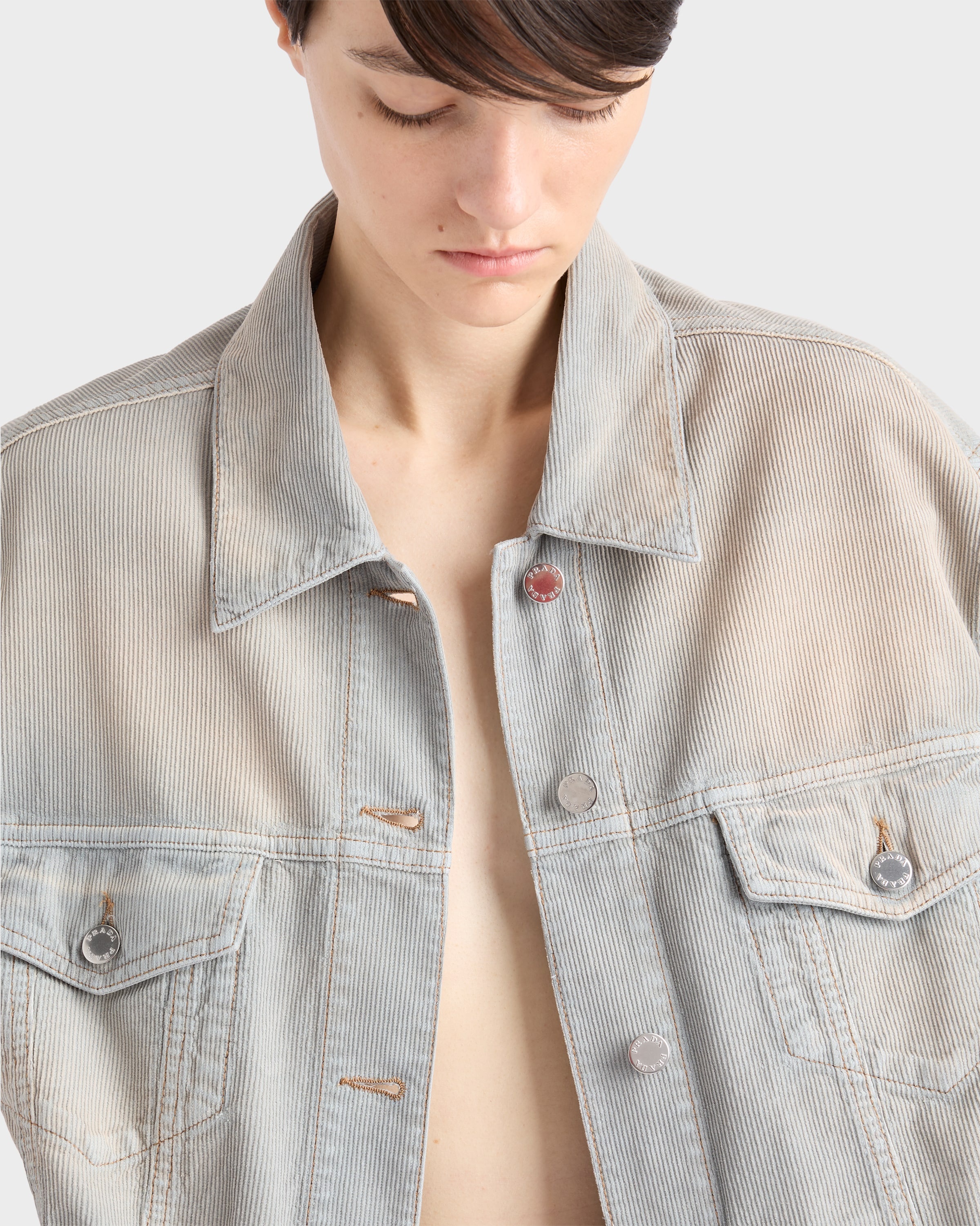 Corduroy blouson jacket - 4