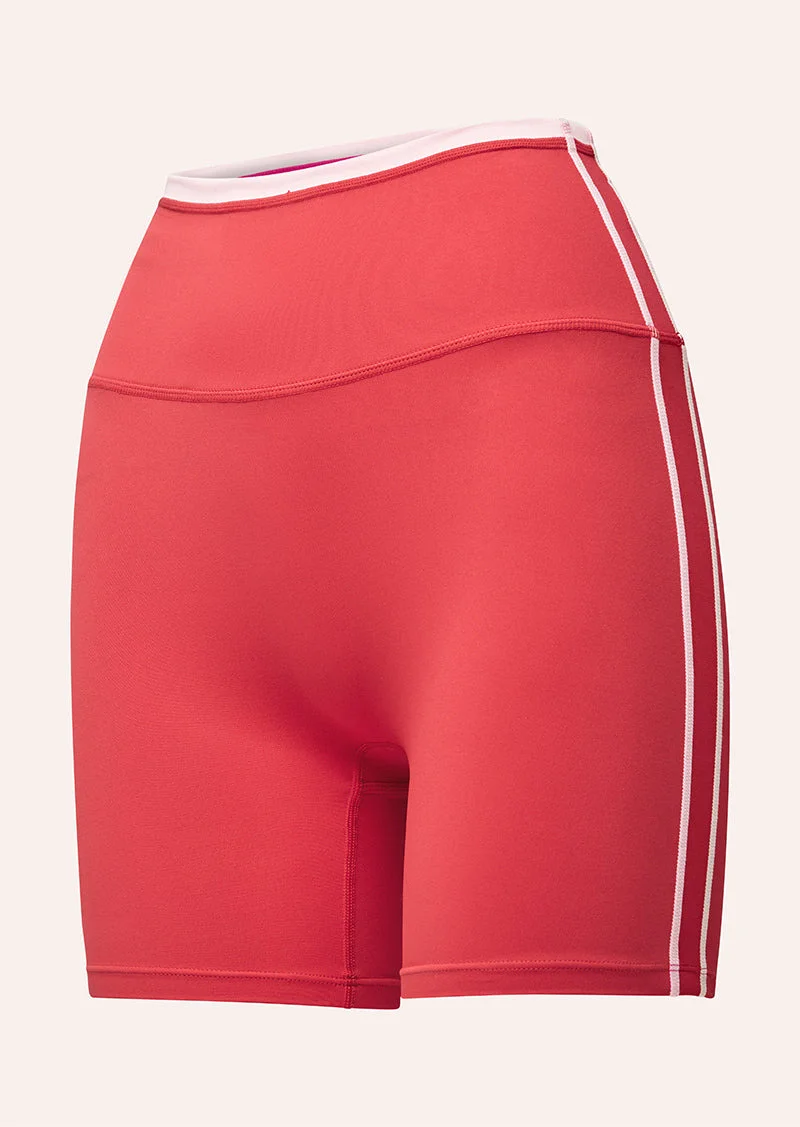 RADAR 5" BIKE SHORT IN STRAWBERRY & SOFT PINK - 1