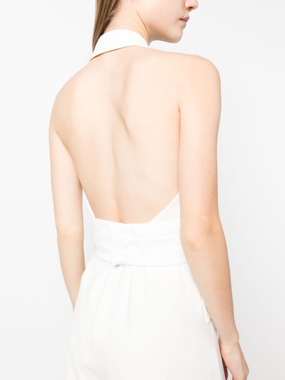 tailored halterneck jumpsuit - 5
