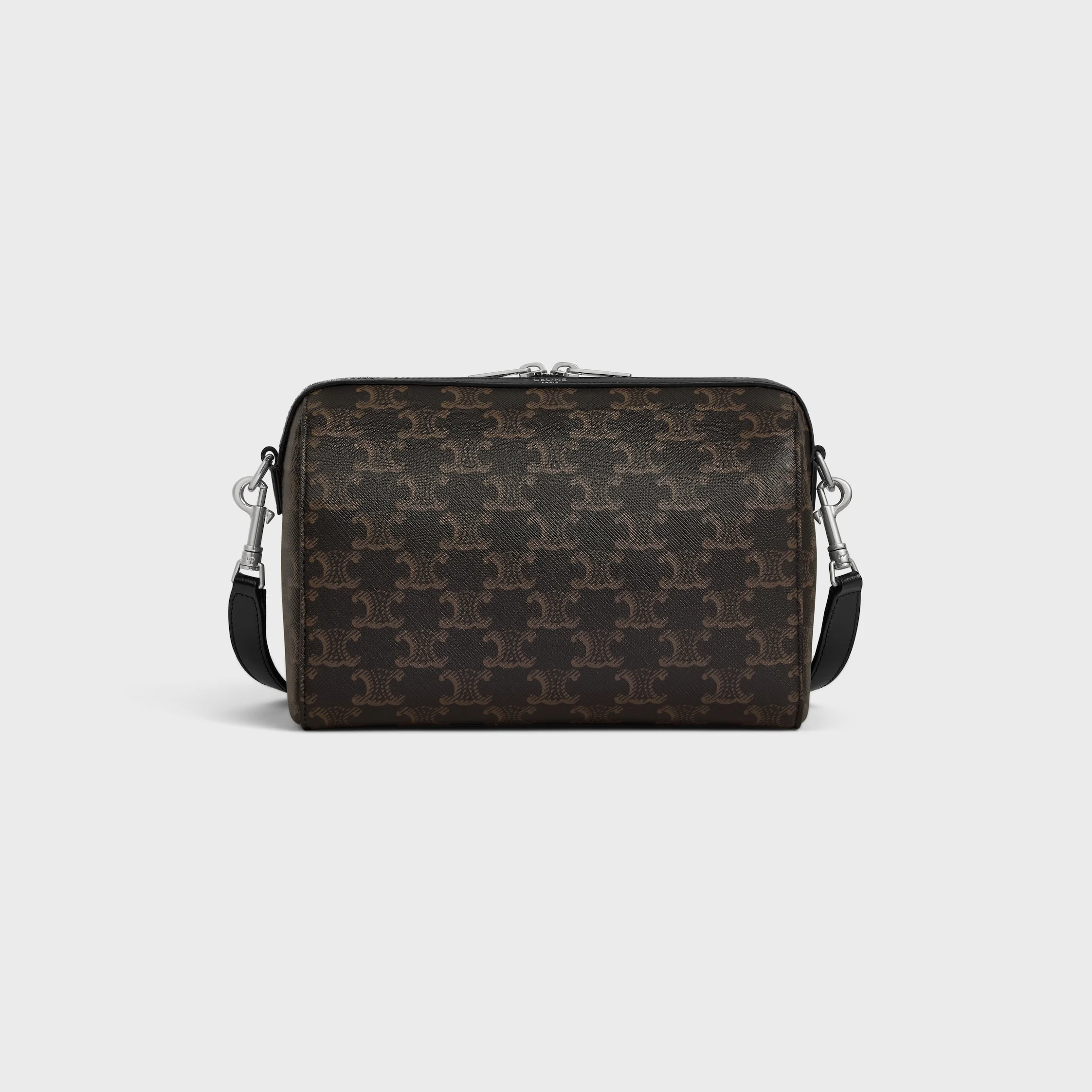 MINI BOSTON IN TRIOMPHE CANVAS AND CALFSKIN - 1