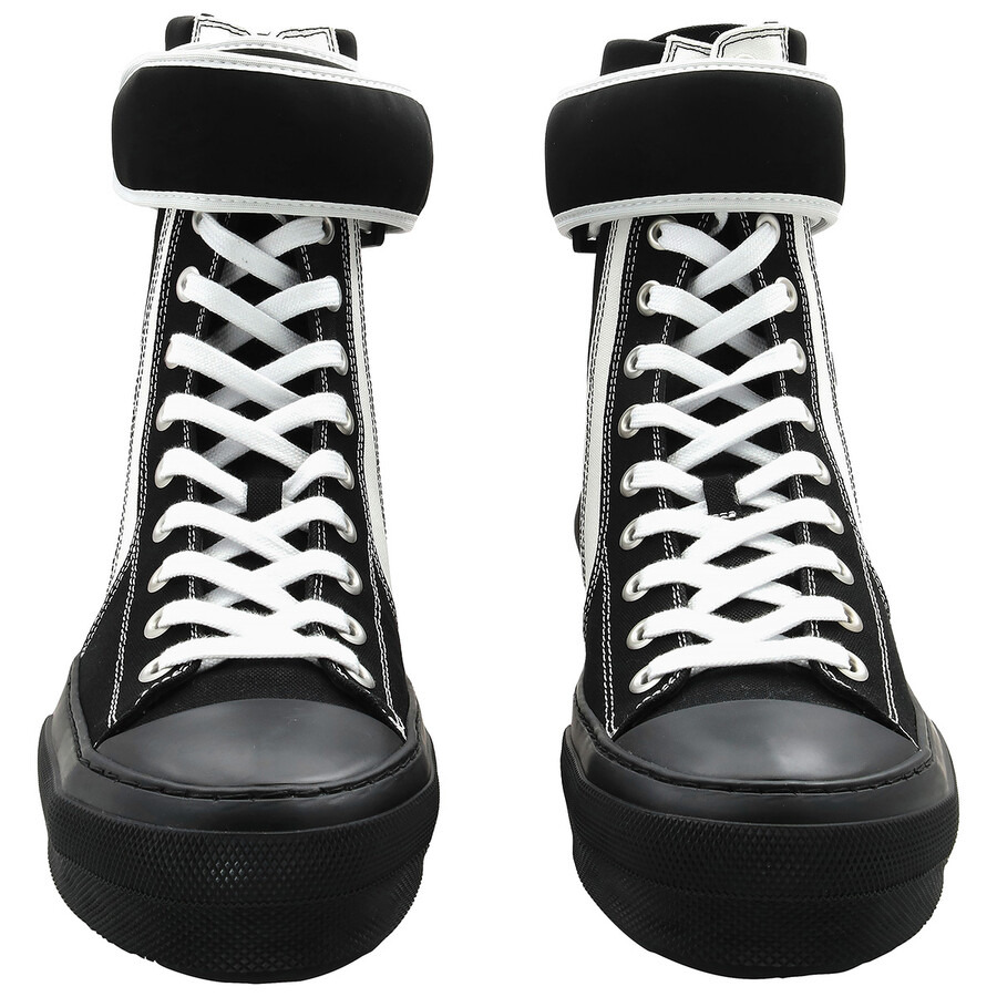 Burberry Men's Black / White Jermaine Sub Contrast Hi-top Sneakers - 4