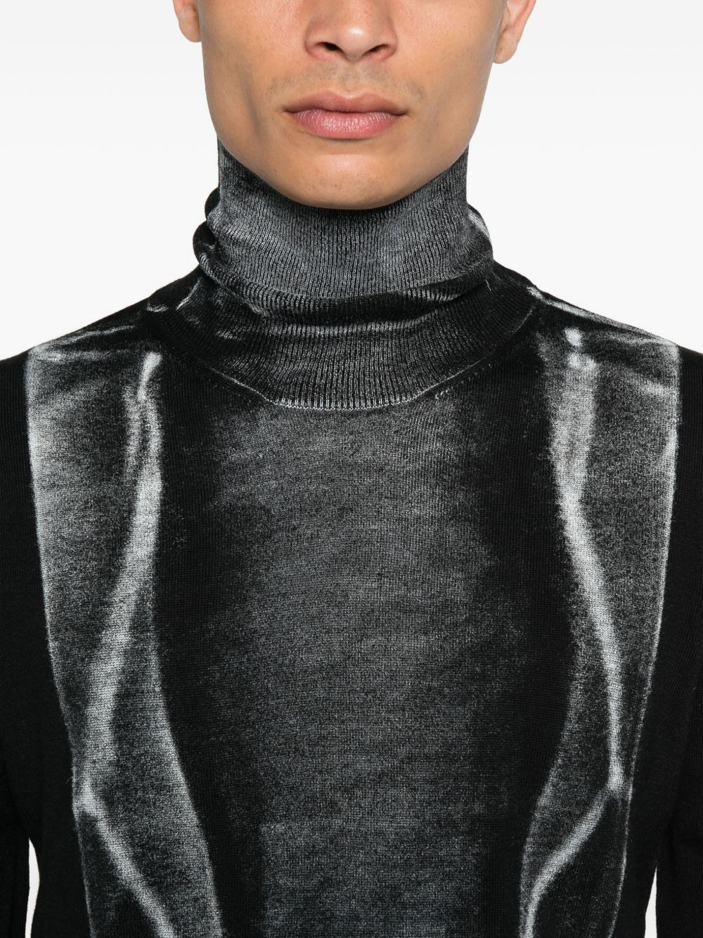 high-neck panelled sweater - 5