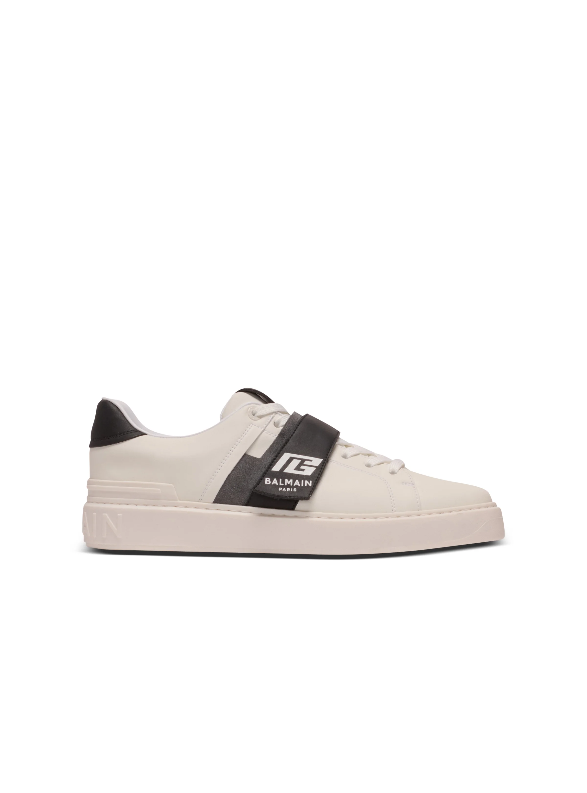 Calfskin B-Court trainers with PB tongue - 1