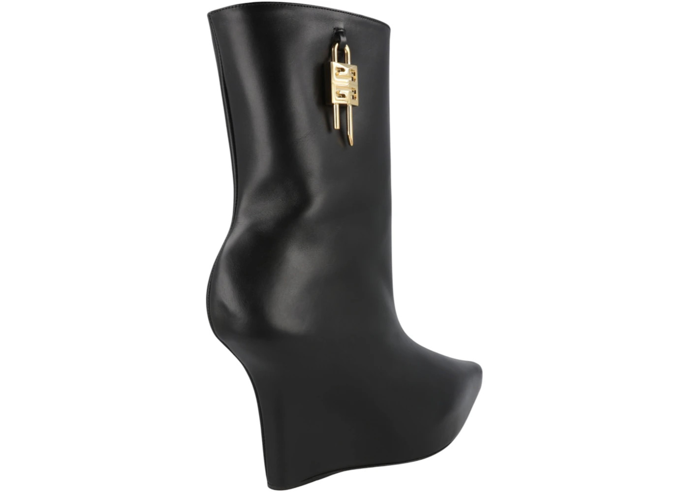 Givenchy G-Lock Leather Wedge Boots Black (Women's) - 3
