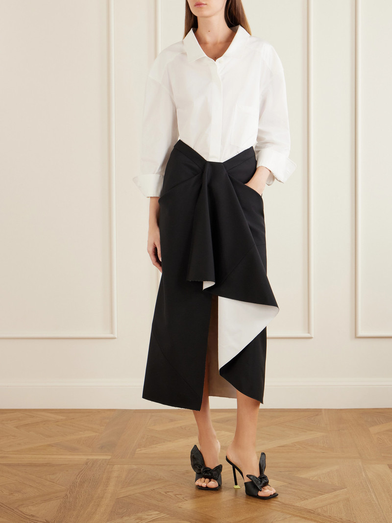 Givenchy Wool And Mohair-blend Maxi Wrap Skirt outlook
